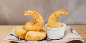 plat de crevettes frits entrée